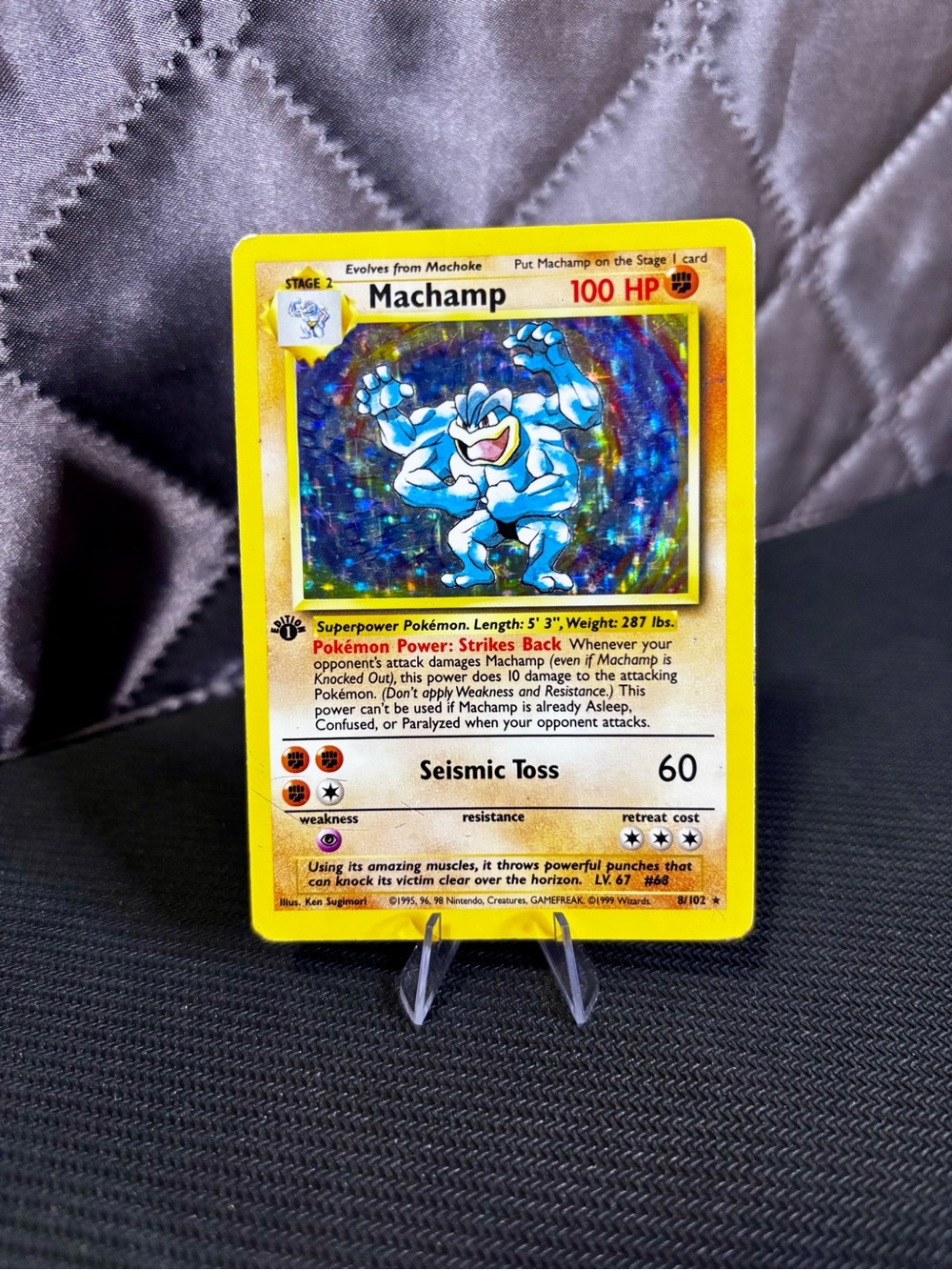 Pokemon TCG Machamp 8/102 Deck Exclusives 1st Edition Holo Rare WOTC 1999 - HP